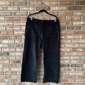 J. Crew Black Corduroy Straight-Leg Pants